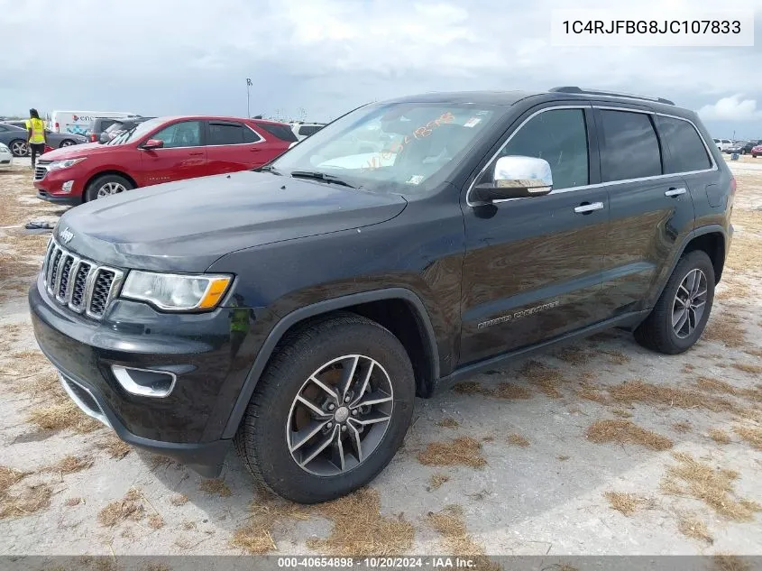 2018 Jeep Grand Cherokee Limited 4X4 VIN: 1C4RJFBG8JC107833 Lot: 40654898