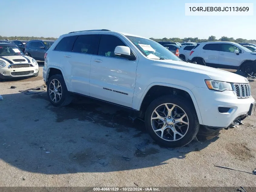 2018 Jeep Grand Cherokee Sterling Edition 4X2 VIN: 1C4RJEBG8JC113609 Lot: 40661529