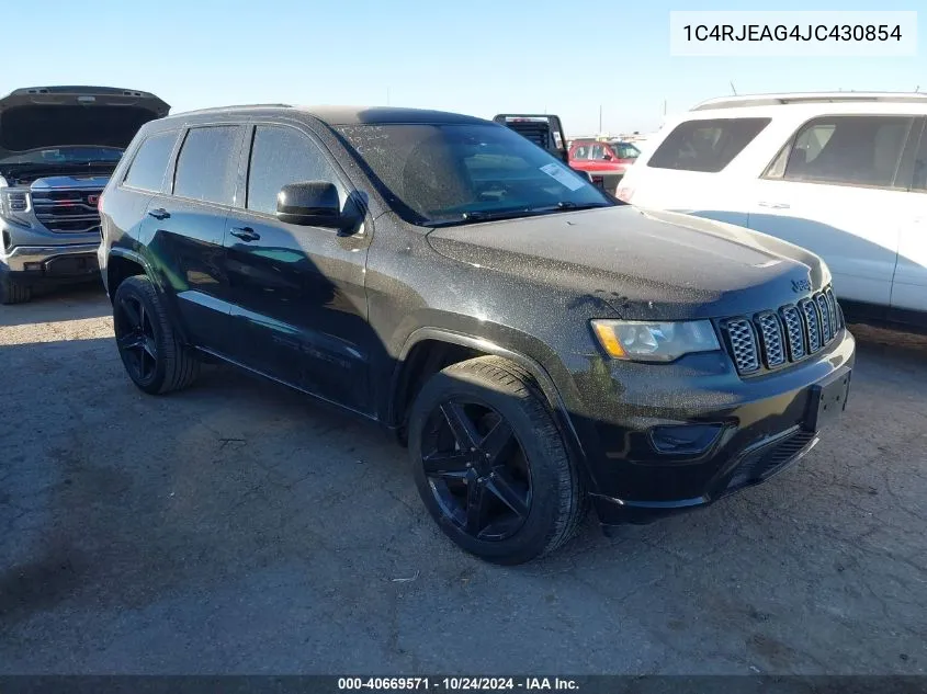 2018 Jeep Grand Cherokee Altitude 4X2 VIN: 1C4RJEAG4JC430854 Lot: 40669571