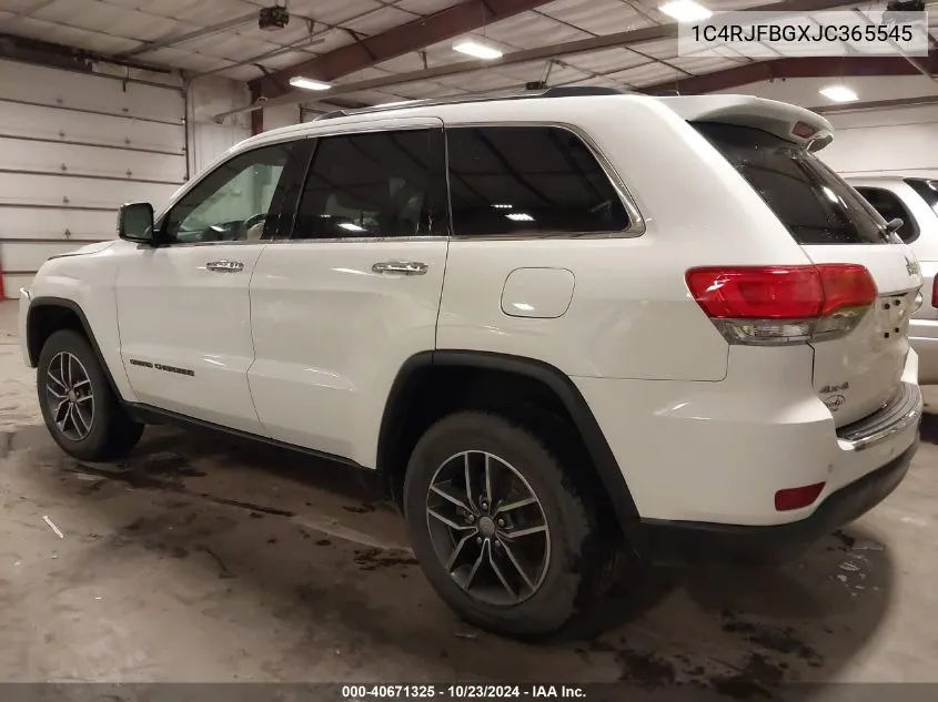 2018 Jeep Grand Cherokee Limited 4X4 VIN: 1C4RJFBGXJC365545 Lot: 40671325