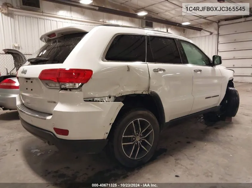 1C4RJFBGXJC365545 2018 Jeep Grand Cherokee Limited 4X4