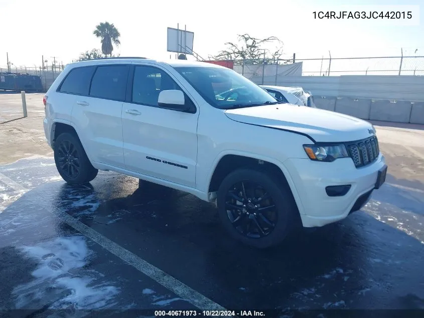 2018 Jeep Grand Cherokee Altitude 4X4 VIN: 1C4RJFAG3JC442015 Lot: 40671973