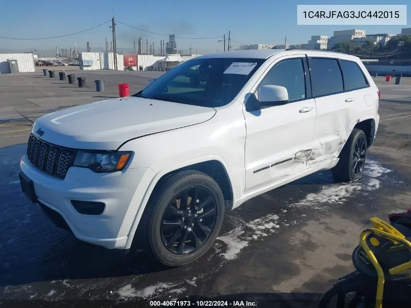 2018 Jeep Grand Cherokee Altitude 4X4 VIN: 1C4RJFAG3JC442015 Lot: 40671973