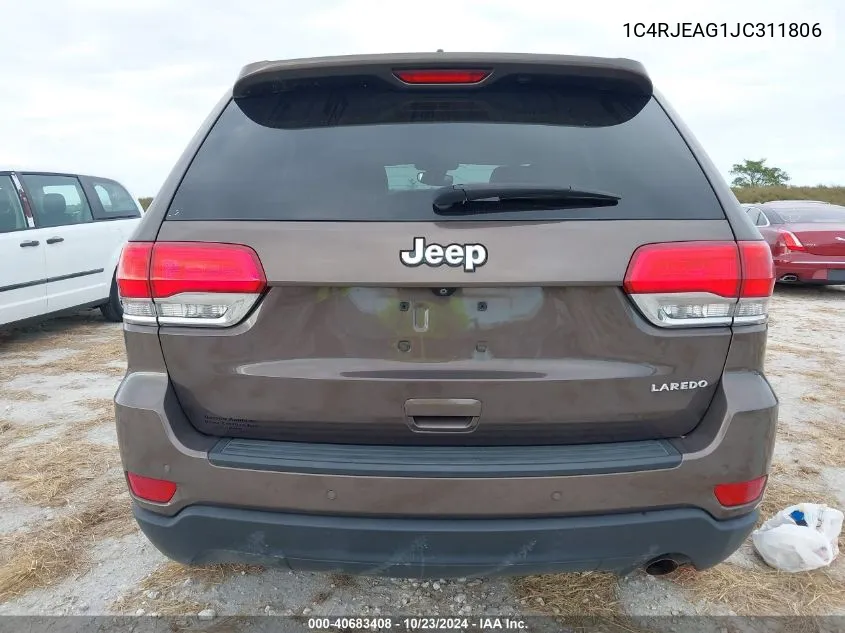 2018 Jeep Grand Cherokee Laredo E 4X2 VIN: 1C4RJEAG1JC311806 Lot: 40683408