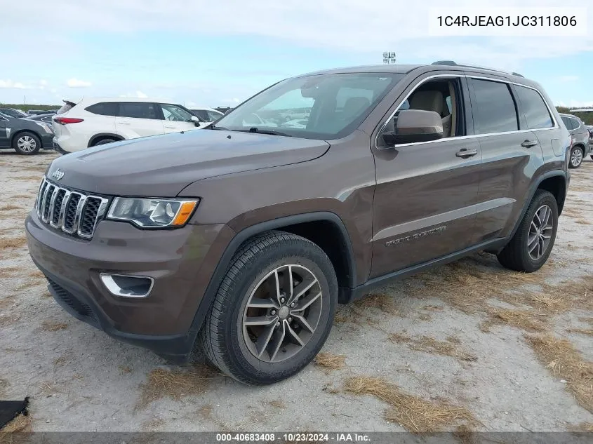 2018 Jeep Grand Cherokee Laredo E 4X2 VIN: 1C4RJEAG1JC311806 Lot: 40683408