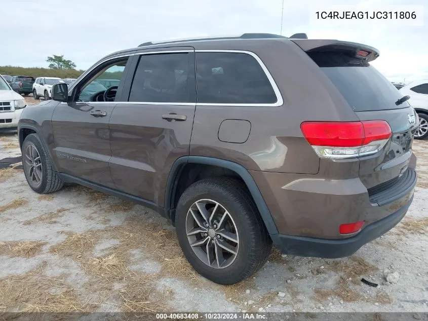 2018 Jeep Grand Cherokee Laredo E 4X2 VIN: 1C4RJEAG1JC311806 Lot: 40683408