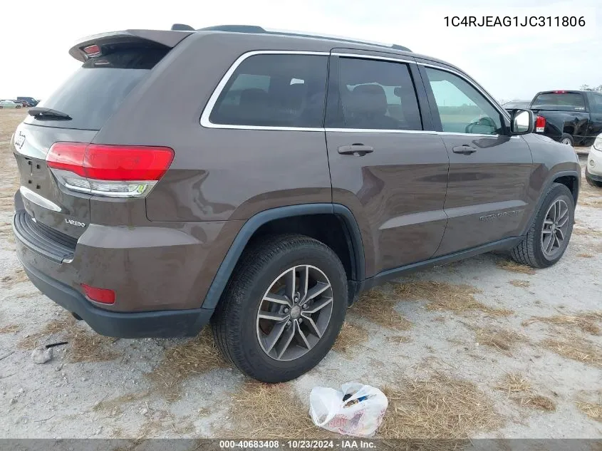 2018 Jeep Grand Cherokee Laredo E 4X2 VIN: 1C4RJEAG1JC311806 Lot: 40683408