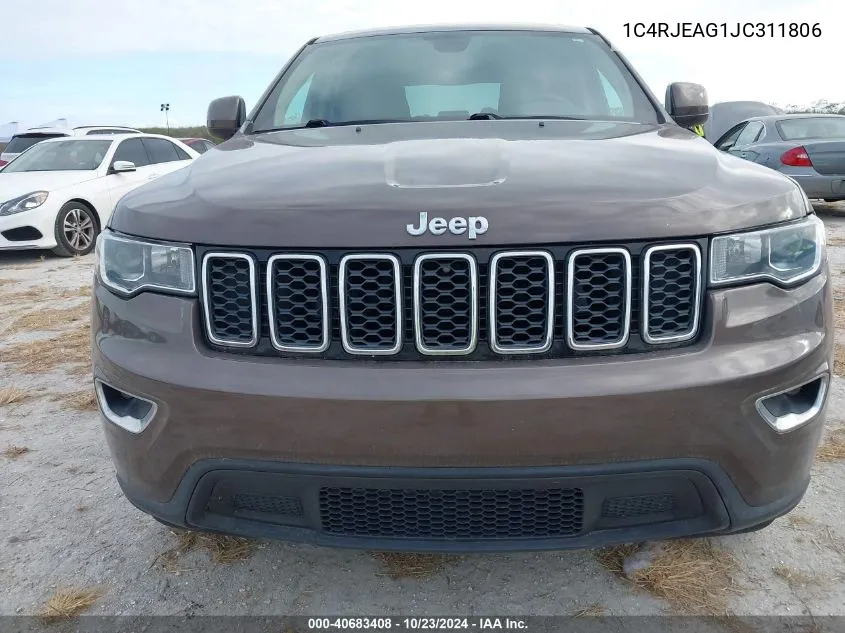 2018 Jeep Grand Cherokee Laredo E 4X2 VIN: 1C4RJEAG1JC311806 Lot: 40683408