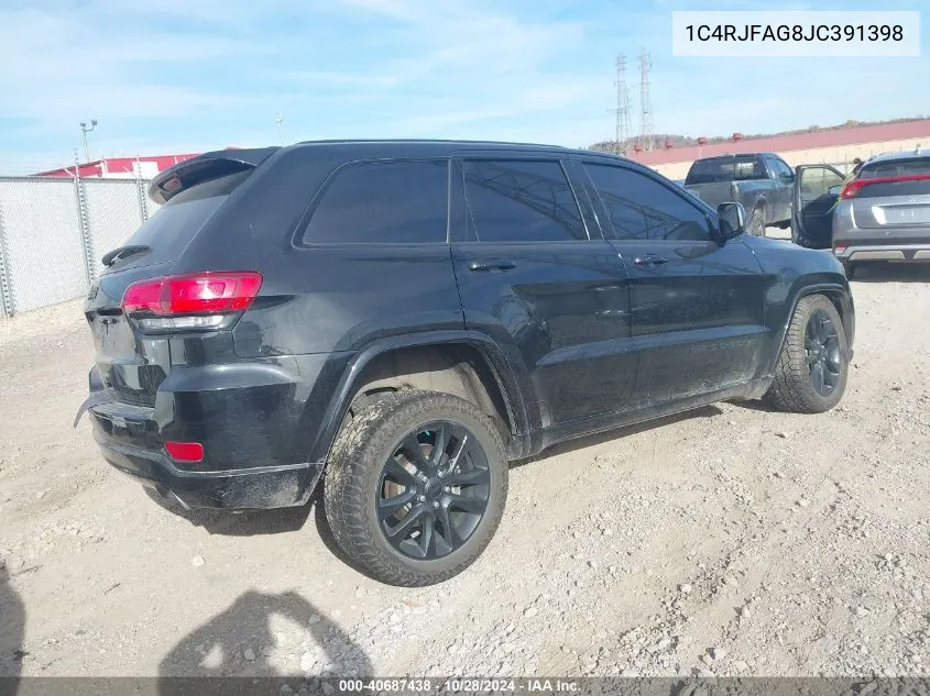 2018 Jeep Grand Cherokee Altitude 4X4 VIN: 1C4RJFAG8JC391398 Lot: 40687438