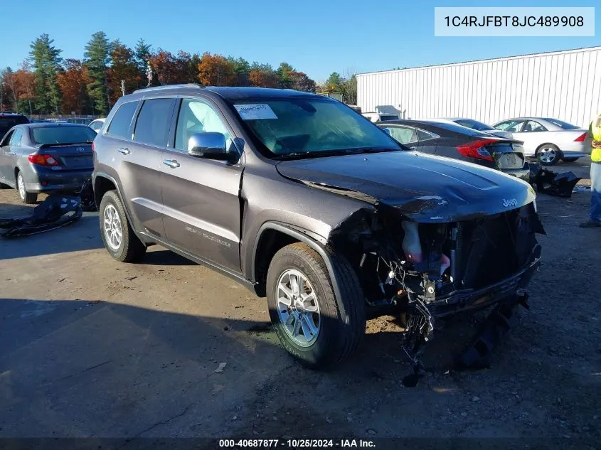 2018 Jeep Grand Cherokee Limited 4X4 VIN: 1C4RJFBT8JC489908 Lot: 40687877