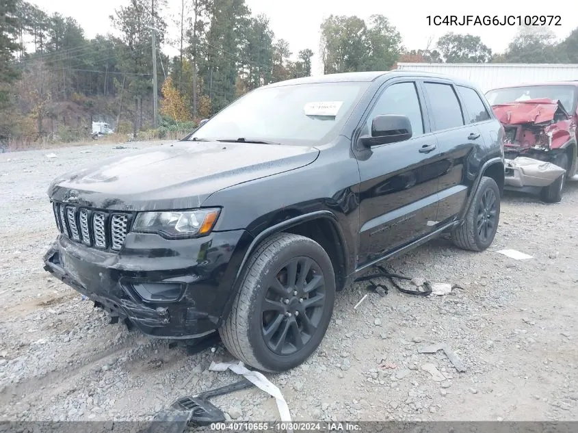 2018 Jeep Grand Cherokee Altitude 4X4 VIN: 1C4RJFAG6JC102972 Lot: 40710655