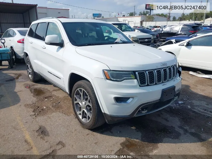 2018 Jeep Grand Cherokee Sterling Edition 4X2 VIN: 1C4RJEBG5JC247400 Lot: 40729105