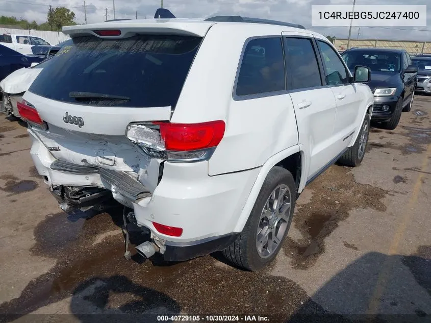 2018 Jeep Grand Cherokee Sterling Edition 4X2 VIN: 1C4RJEBG5JC247400 Lot: 40729105