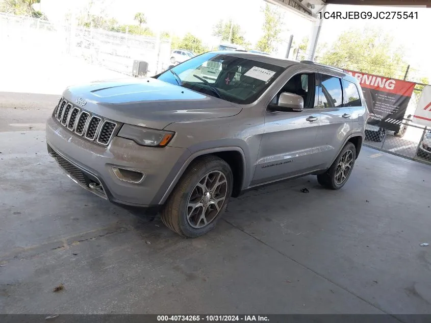 2018 Jeep Grand Cherokee Sterling Edition 4X2 VIN: 1C4RJEBG9JC275541 Lot: 40734265