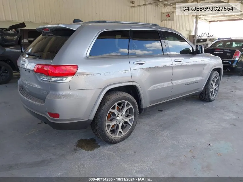 2018 Jeep Grand Cherokee Sterling Edition 4X2 VIN: 1C4RJEBG9JC275541 Lot: 40734265