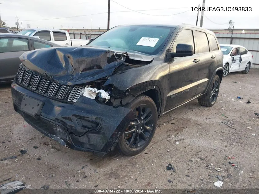 2018 Jeep Grand Cherokee Altitude 4X2 VIN: 1C4RJEAG3JC493833 Lot: 40734722