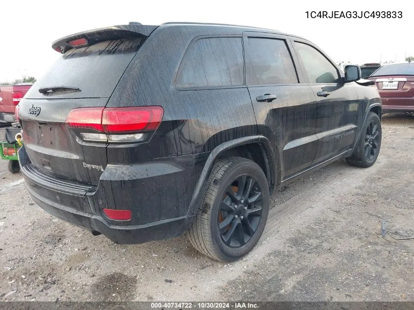 2018 Jeep Grand Cherokee Altitude 4X2 VIN: 1C4RJEAG3JC493833 Lot: 40734722