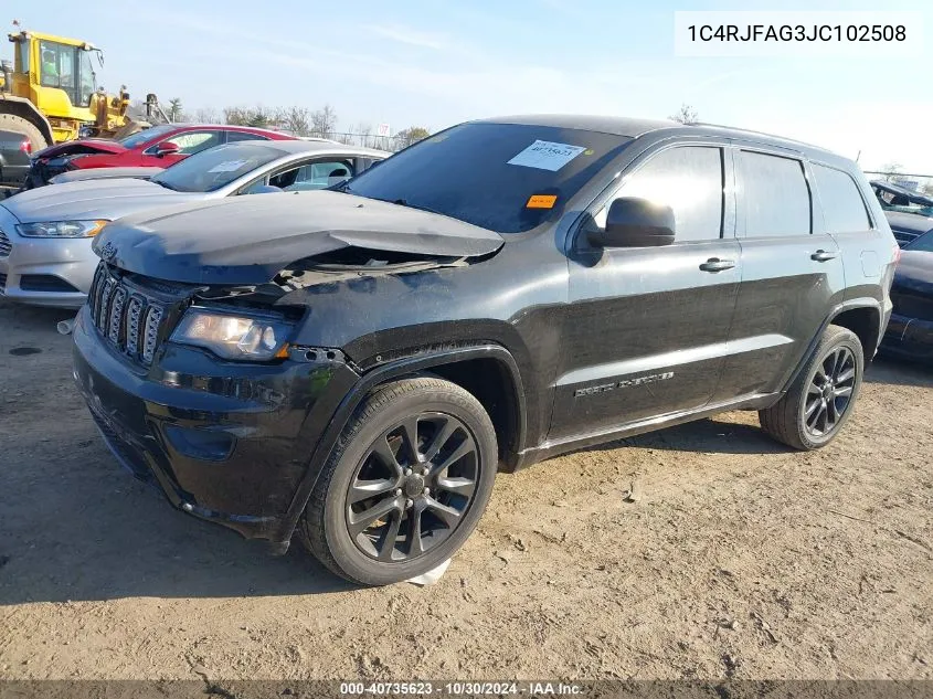 2018 Jeep Grand Cherokee Altitude 4X4 VIN: 1C4RJFAG3JC102508 Lot: 40735623