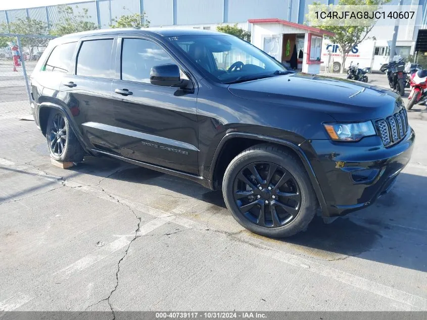 2018 Jeep Grand Cherokee Altitude 4X4 VIN: 1C4RJFAG8JC140607 Lot: 40739117