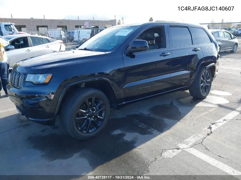 2018 Jeep Grand Cherokee Altitude 4X4 VIN: 1C4RJFAG8JC140607 Lot: 40739117