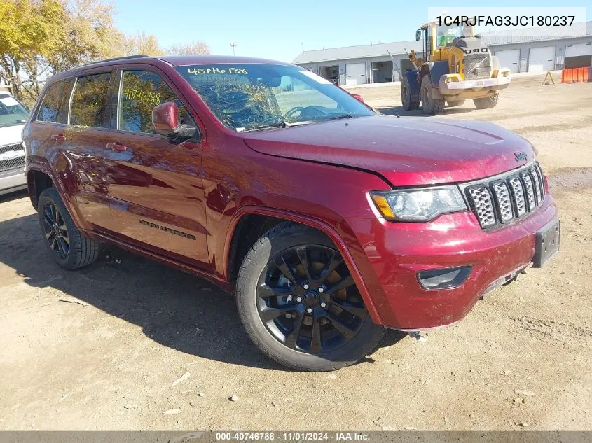 2018 Jeep Grand Cherokee Altitude 4X4 VIN: 1C4RJFAG3JC180237 Lot: 40746788