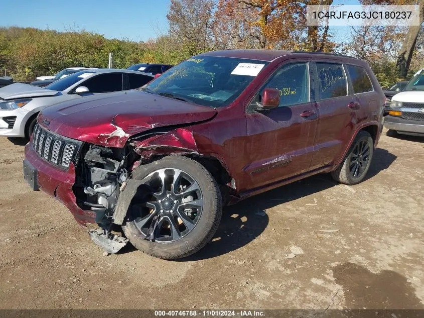 2018 Jeep Grand Cherokee Altitude 4X4 VIN: 1C4RJFAG3JC180237 Lot: 40746788