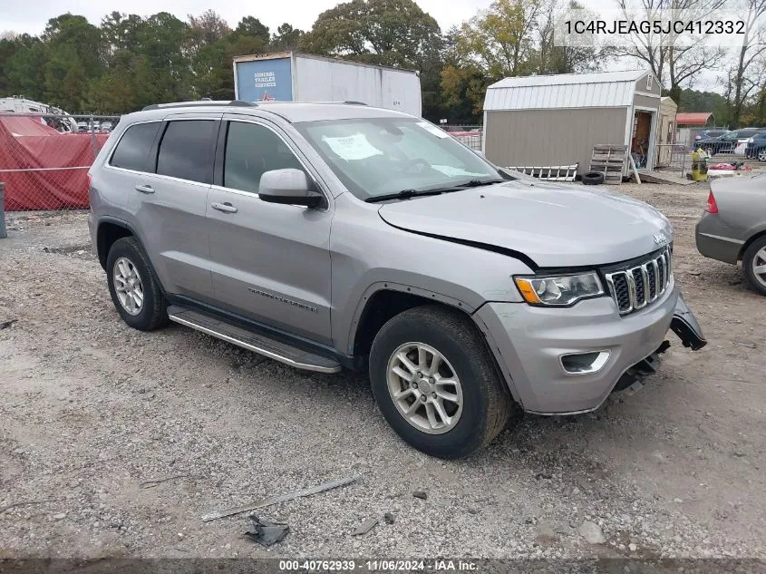 2018 Jeep Grand Cherokee Laredo E 4X2 VIN: 1C4RJEAG5JC412332 Lot: 40762939