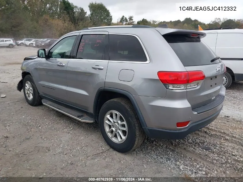 2018 Jeep Grand Cherokee Laredo E 4X2 VIN: 1C4RJEAG5JC412332 Lot: 40762939