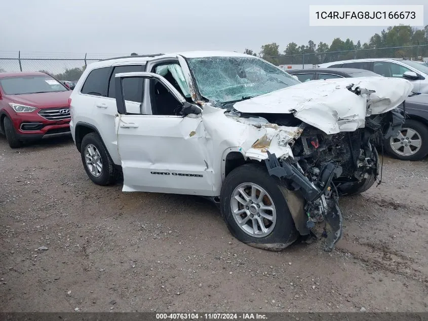 2018 Jeep Grand Cherokee Laredo 4X4 VIN: 1C4RJFAG8JC166673 Lot: 40763104