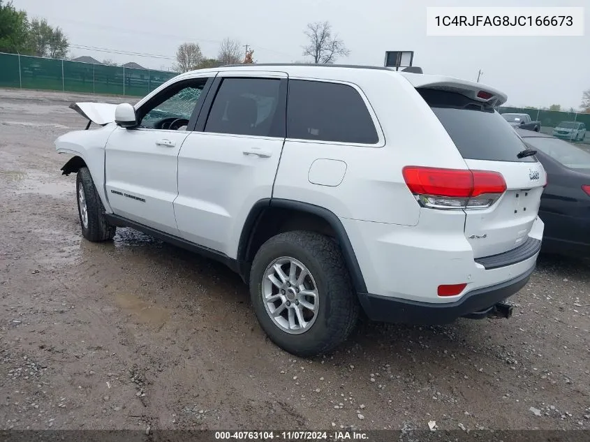 2018 Jeep Grand Cherokee Laredo 4X4 VIN: 1C4RJFAG8JC166673 Lot: 40763104