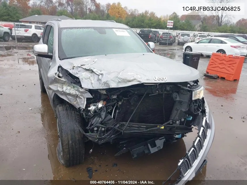 2018 Jeep Grand Cherokee Limited 4X4 VIN: 1C4RJFBG3JC406825 Lot: 40764405