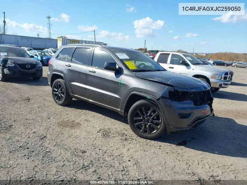 2018 Jeep Grand Cherokee Altitude 4X4 VIN: 1C4RJFAGXJC259050 Lot: 40768795