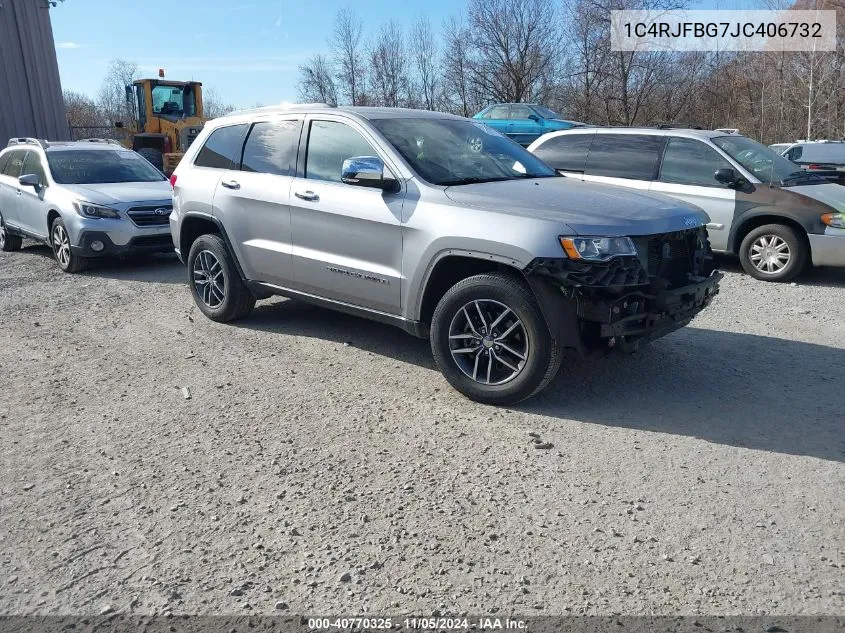 2018 Jeep Grand Cherokee Limited 4X4 VIN: 1C4RJFBG7JC406732 Lot: 40770325