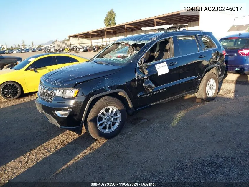 2018 Jeep Grand Cherokee Laredo 4X4 VIN: 1C4RJFAG2JC246017 Lot: 40779390