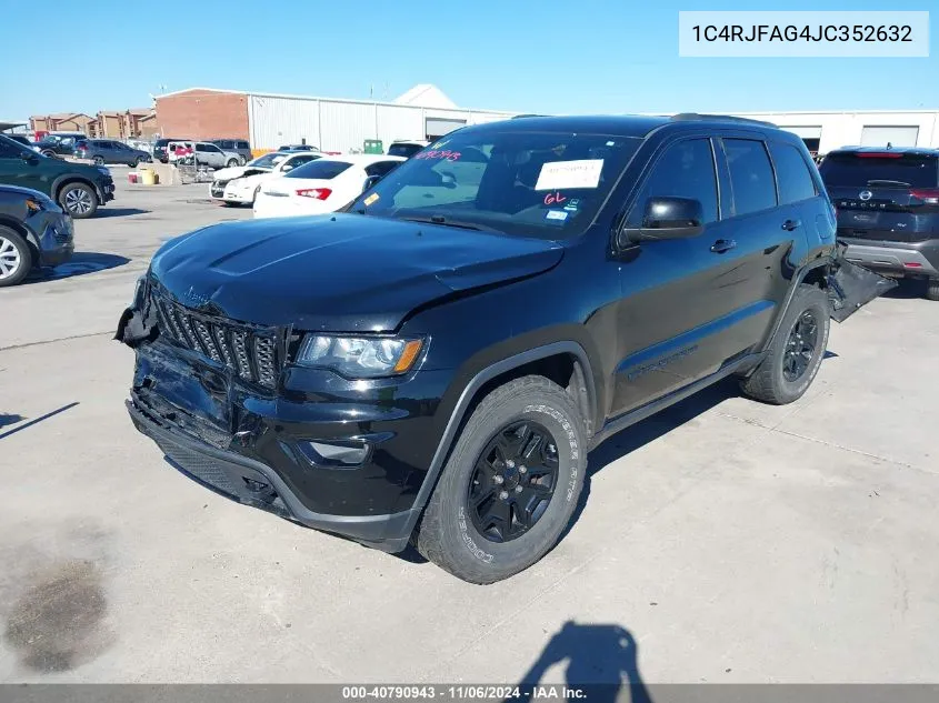 2018 Jeep Grand Cherokee Upland 4X4 VIN: 1C4RJFAG4JC352632 Lot: 40790943