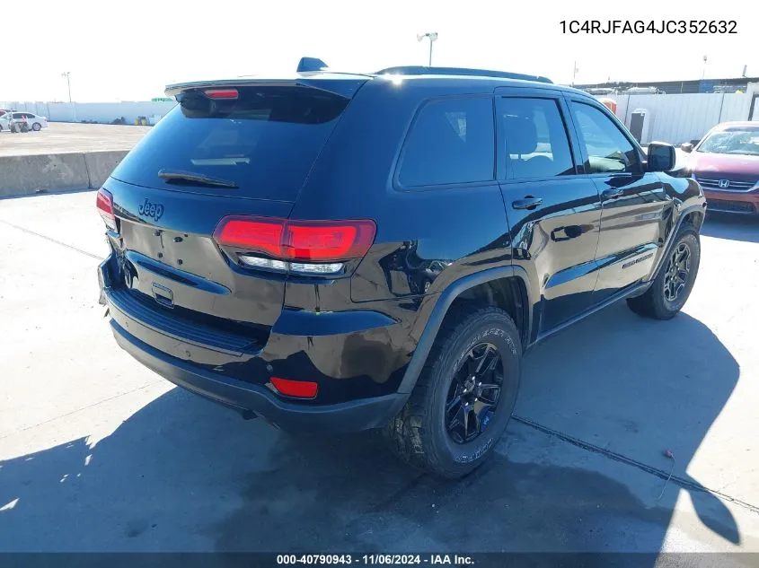 2018 Jeep Grand Cherokee Upland 4X4 VIN: 1C4RJFAG4JC352632 Lot: 40790943