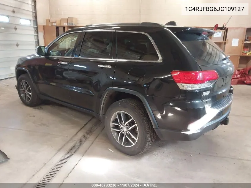 2018 Jeep Grand Cherokee Limited 4X4 VIN: 1C4RJFBG6JC109127 Lot: 40793238