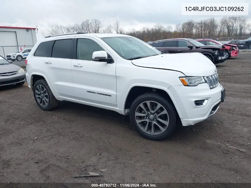 2018 Jeep Grand Cherokee Overland 4X4 VIN: 1C4RJFCG3JC109262 Lot: 40793712