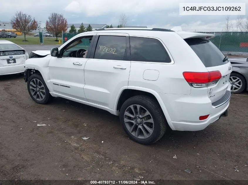 2018 Jeep Grand Cherokee Overland 4X4 VIN: 1C4RJFCG3JC109262 Lot: 40793712