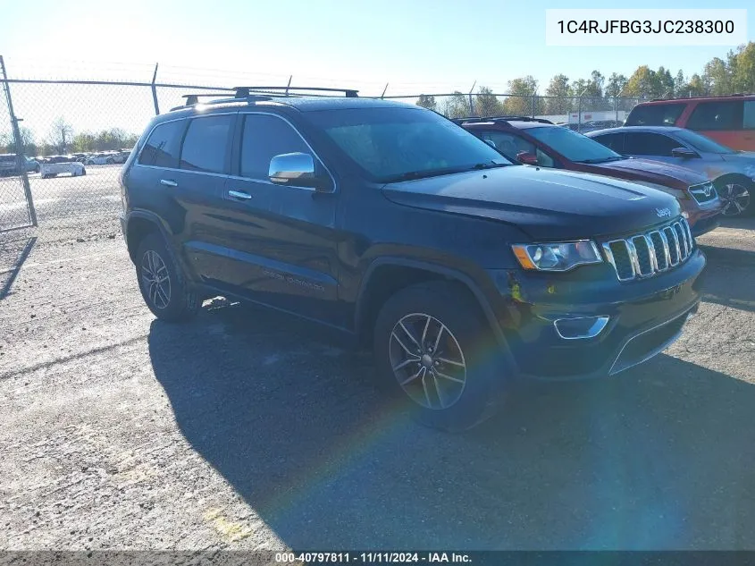 2018 Jeep Grand Cherokee Limited 4X4 VIN: 1C4RJFBG3JC238300 Lot: 40797811