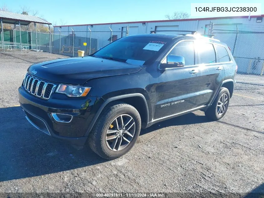 2018 Jeep Grand Cherokee Limited 4X4 VIN: 1C4RJFBG3JC238300 Lot: 40797811