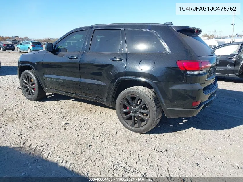 2018 Jeep Grand Cherokee Altitude 4X4 VIN: 1C4RJFAG1JC476762 Lot: 40804438