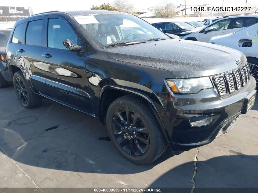 2018 Jeep Grand Cherokee Altitude 4X2 VIN: 1C4RJEAG5JC142227 Lot: 40809539