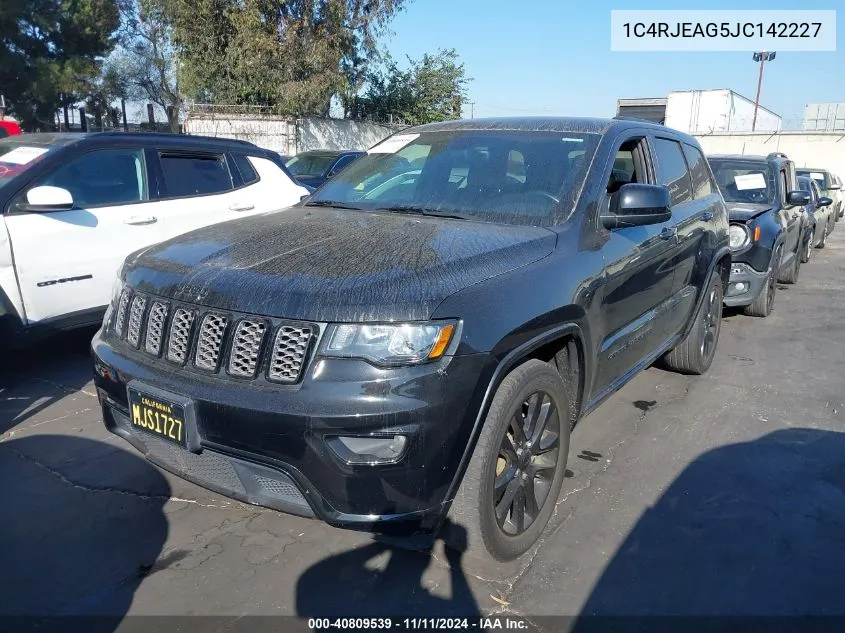 2018 Jeep Grand Cherokee Altitude 4X2 VIN: 1C4RJEAG5JC142227 Lot: 40809539