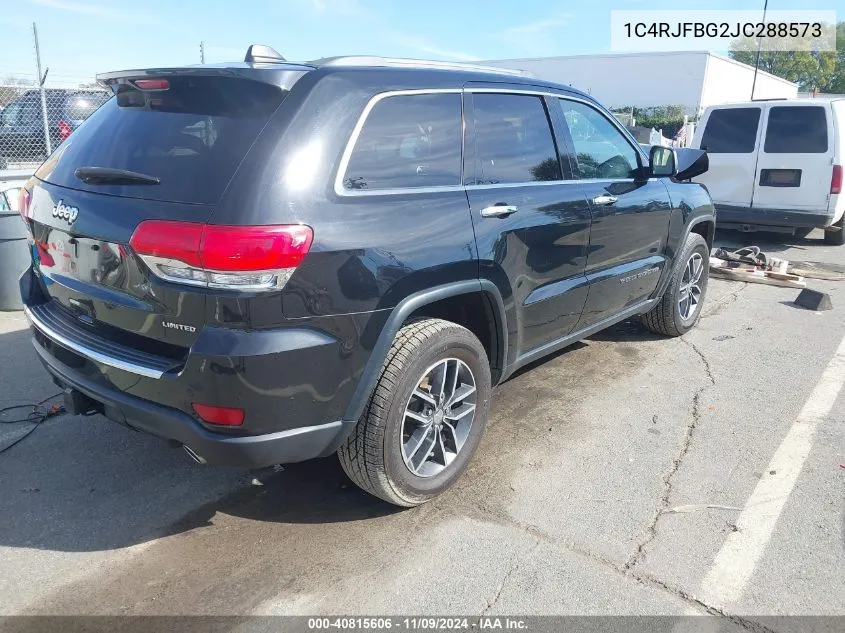 2018 Jeep Grand Cherokee Limited 4X4 VIN: 1C4RJFBG2JC288573 Lot: 40815606