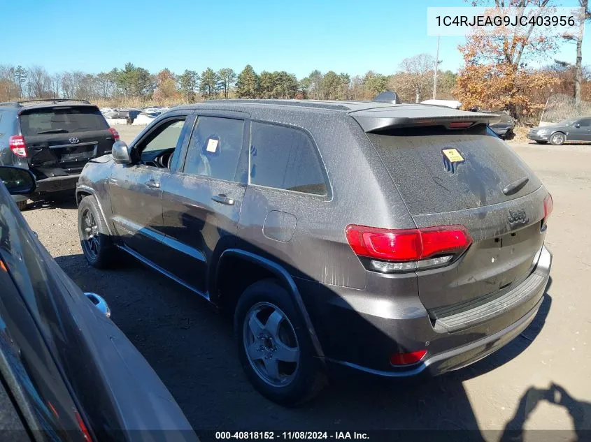 2018 Jeep Grand Cherokee Altitude 4X2 VIN: 1C4RJEAG9JC403956 Lot: 40818152