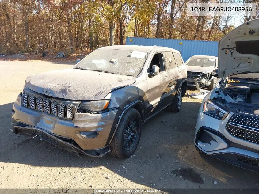 2018 Jeep Grand Cherokee Altitude 4X2 VIN: 1C4RJEAG9JC403956 Lot: 40818152