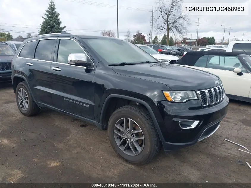 2018 Jeep Grand Cherokee Limited 4X4 VIN: 1C4RJFBG1JC468983 Lot: 40819345