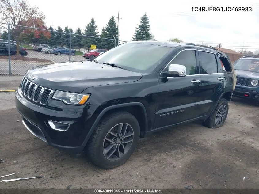 2018 Jeep Grand Cherokee Limited 4X4 VIN: 1C4RJFBG1JC468983 Lot: 40819345