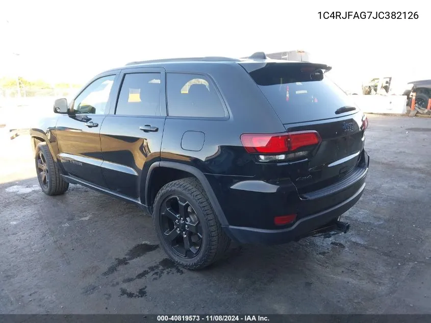 2018 Jeep Grand Cherokee Upland 4X4 VIN: 1C4RJFAG7JC382126 Lot: 40819573